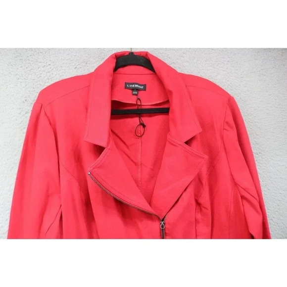 Lane Bryant Red Full Zip Jacket-Zip Pockets-Size 28-New without Tags - Picture 2 of 9
